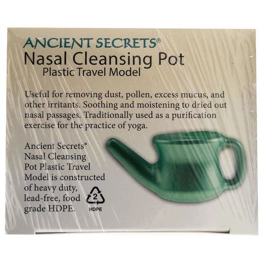 Ancient Secrets Plastic Travel Nasal Cleaning Pot