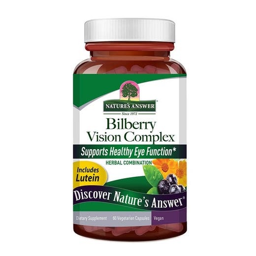 Nature's Answer Bilberry Vision Complex 60 Vegetarian Capsules