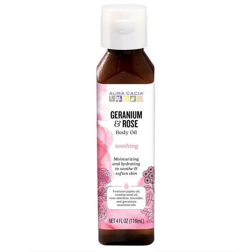 Aura Cacia Geranium Body Oil 4 Fl. Oz