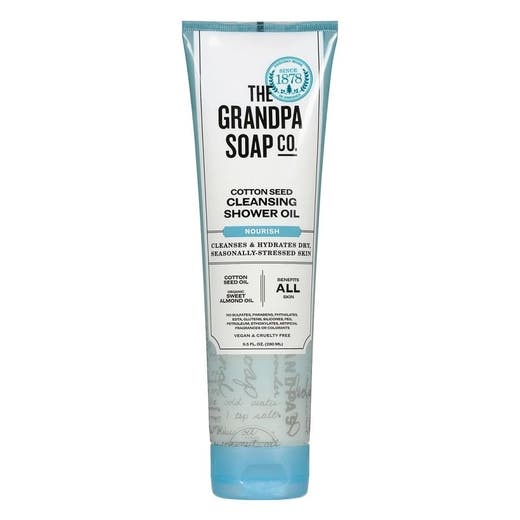 Grandpa Soap Co. Cotton Seed Nourish Cleansing Shower Oil - 9.5 Fl. Oz