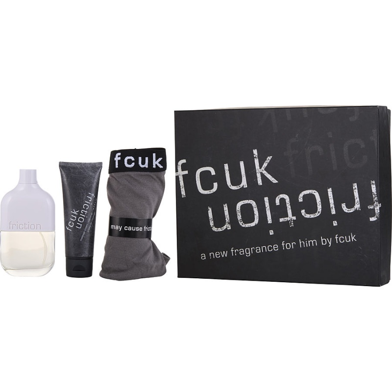 Fcuk Friction By French Connection Edt Spray 3.4 Oz & Massage Cream 3.4 Oz & Fcuk Underwear