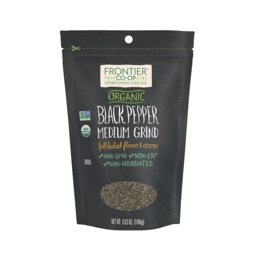 Frontier Co-Op Black Pepper, Medium Grind, Organic 6.63 Oz