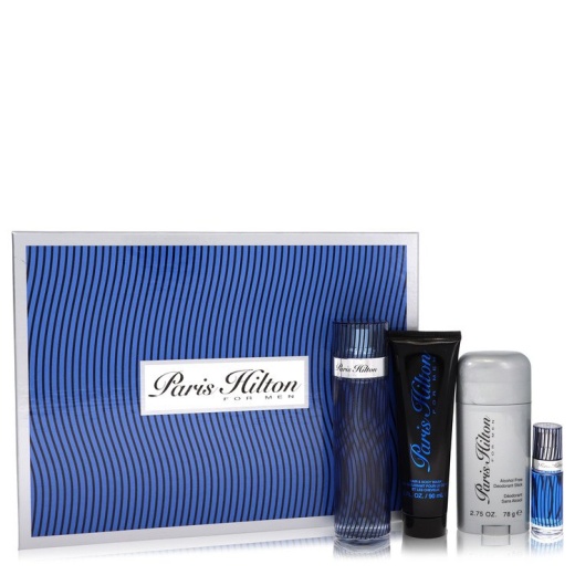 Paris Hilton Cologne Gift Set - 3.4 Oz Eau De Toilette Spray + Body Wash + Deodorant Stick + Mini Edt Spray