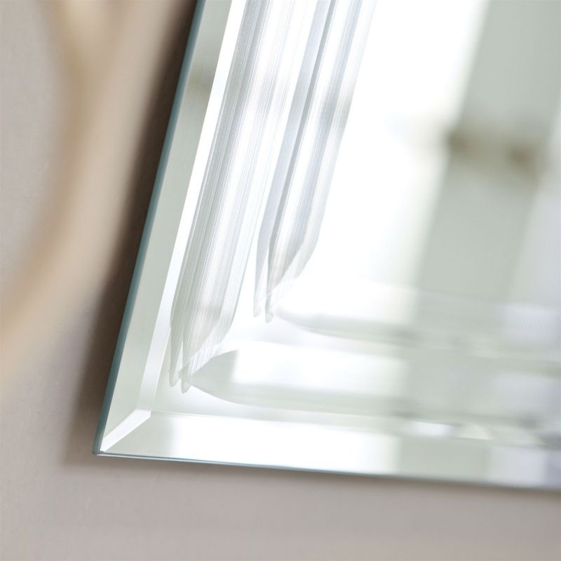 Rectangular 31.5Inch Bathroom Vanity Wall Mirror With TripleBevel Design