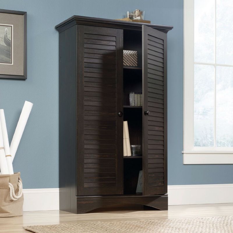 MultiPurpose Wardrobe Armoire Storage In Dark Brown Antique