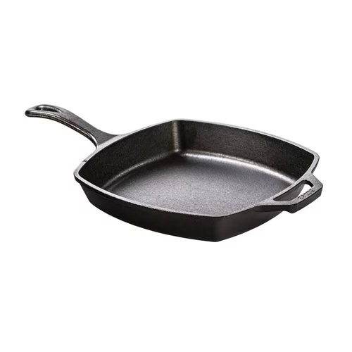 10.5-Inch Square Cast Iron Skillet Frying Pan - Made in USA
