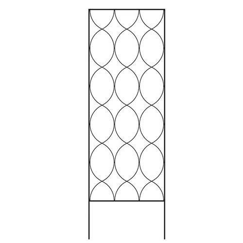 Modern 6-Ft Outdoor Metal Garden Trellis with Black Powder Coated Finish