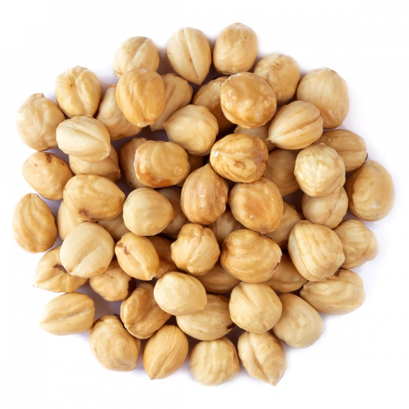 Organic Dry Roasted Blanched Hazelnuts With Himalayan Salt