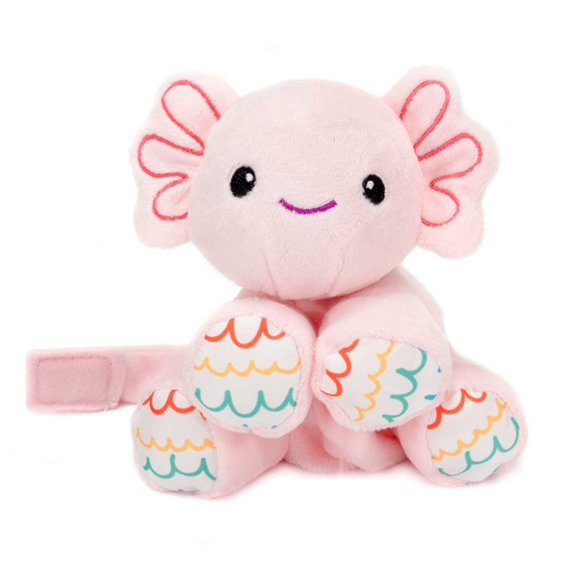 4" Floppy Body Pacifier Holder Axolotl