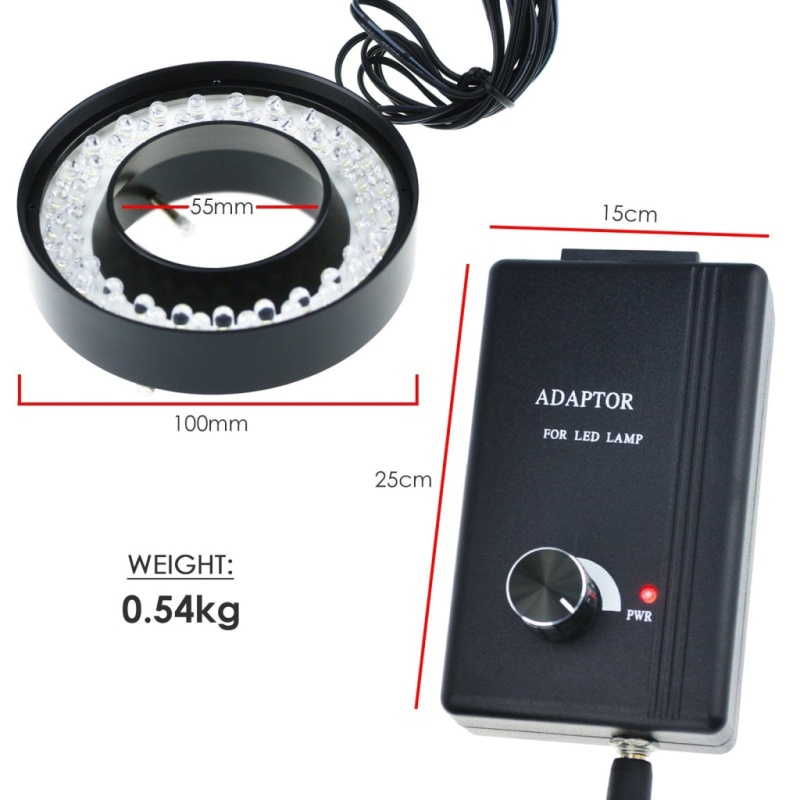 48 Led Microscope Camera Ring Light Illuminator (60Mm Max Dia)