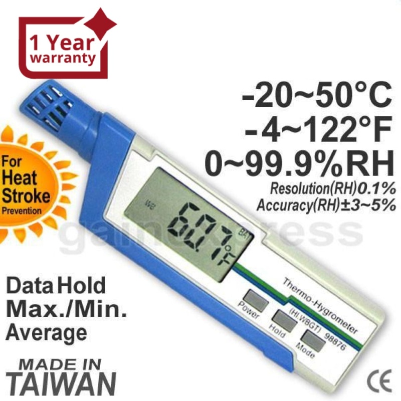 Pen Type Thermo Hygrometer Temperature Rh Heat Index Wgbt - 1+