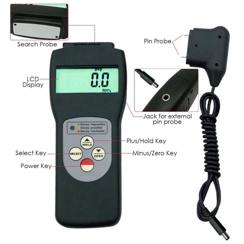 2-In-1 Scanner & Pin Type Moisture Meter