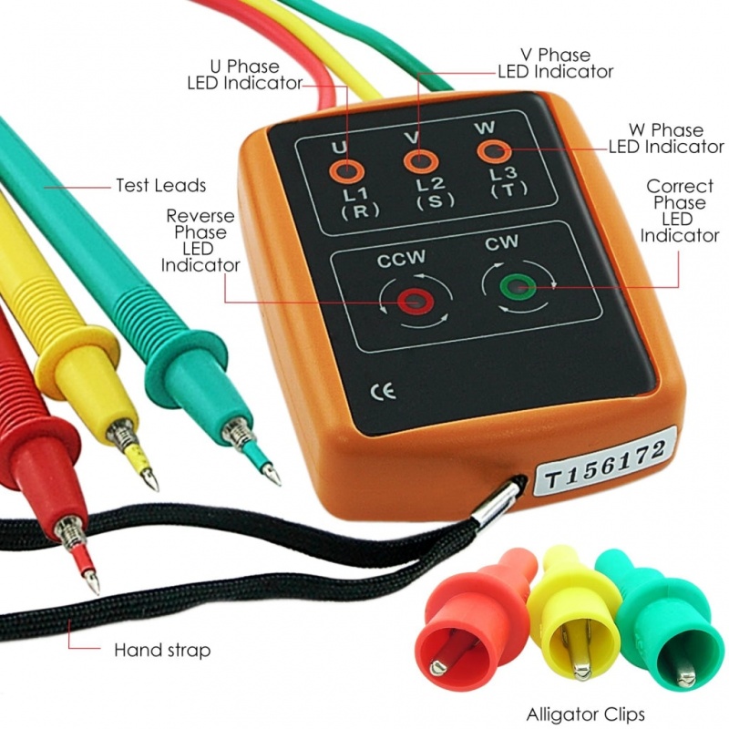 3 Phase Sequence Rotation Indicator Tester Checker