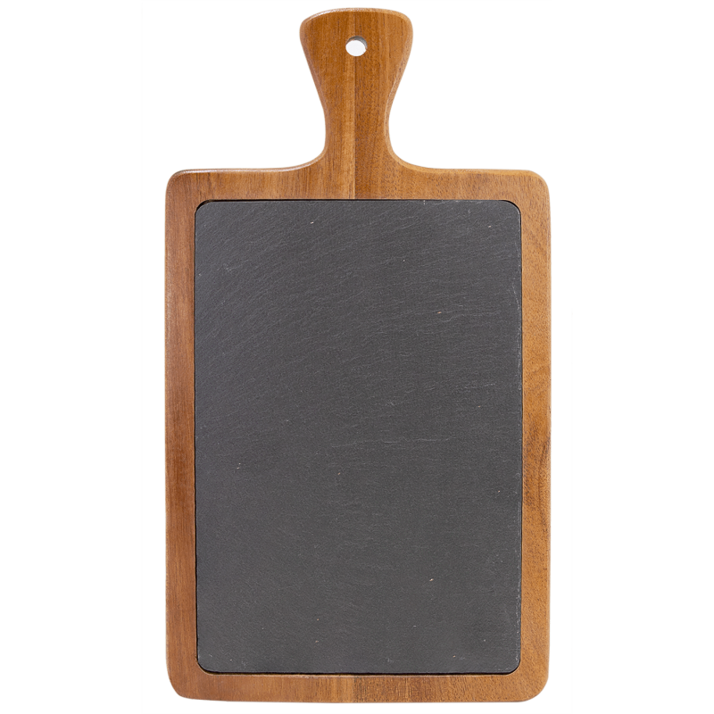 Monogrammed Acacia Wood & Slate Personalized Cutting Board