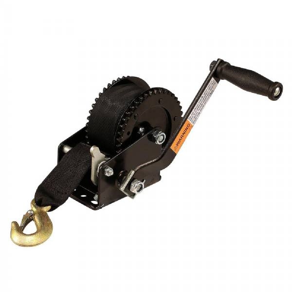 Attwood 2000 Lb Dual Drive Winch - 2 In X 20 Ft Nylon Strap