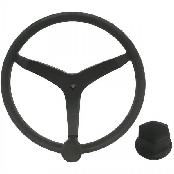 Uflex Usa - V46 - 13.5 In Stainless Steel Steering Wheel W/Speed Knob An