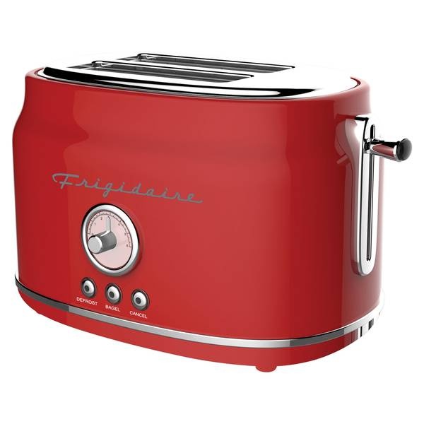 Frigidaire 2-Slice 900-Watt Retro Stainless Steel Toaster (Red)