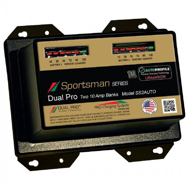 Dual Pro Ss2 Auto 10A - 2-Bank Lithium/Agm Battery Charger
