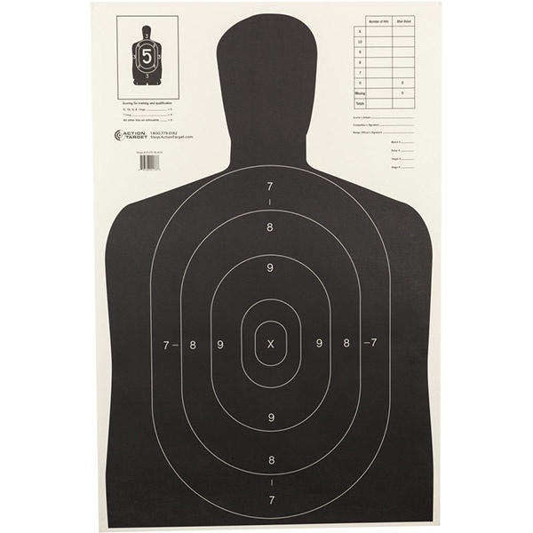 Action Targets Action Tgt B27e Blk 100Pk