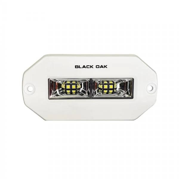 Black Oak Led Pro Series 4 In Flush Mount Spreader Light - White Housing