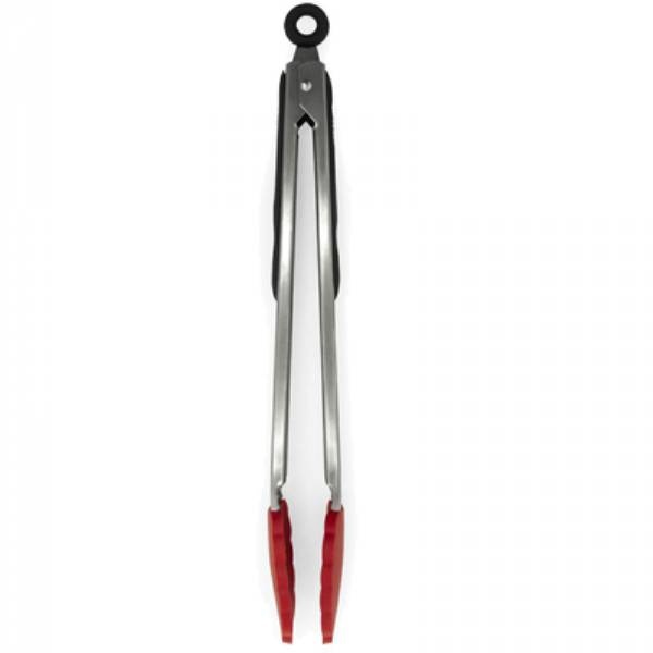 Starfrit Silicone Tongs, Red, 12 In