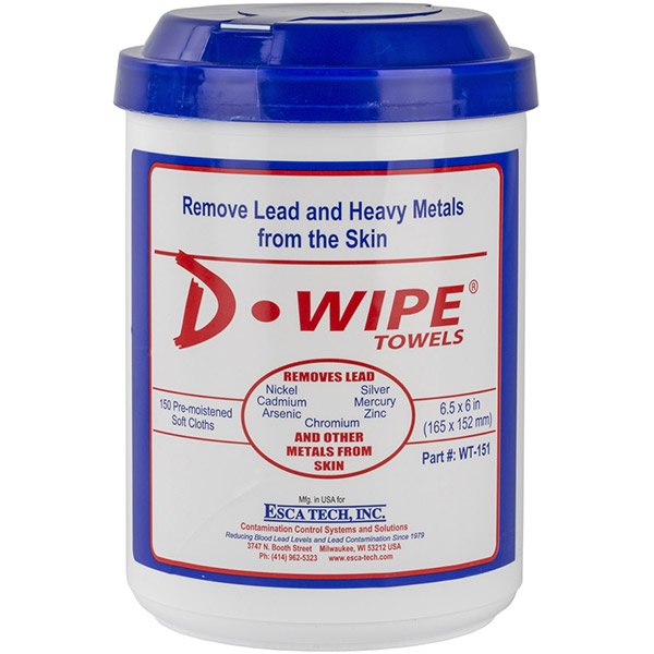 D Lead D-Wipe Towels 8-150 Ct Canisters