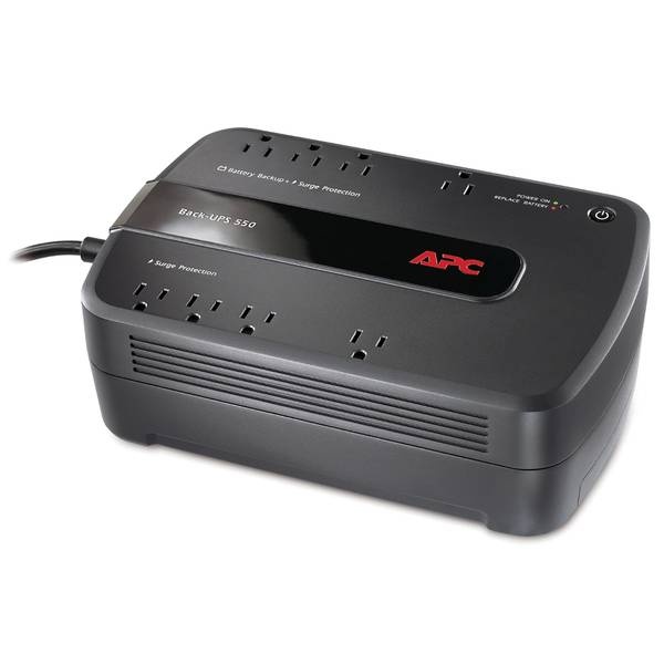 Apc Back-Ups 8-Outlet 550-Volt-Ampere Battery Back-Up And Surge Pr