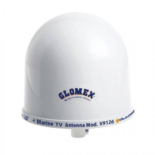 Glomex 10Inch Dome Tv Antenna W/Auto Gain Control And Mount