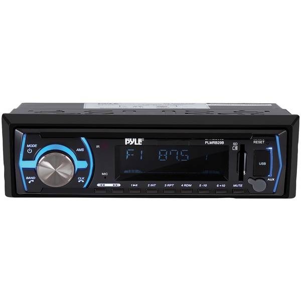 Pyle Single-Din In-Dash Digital Marine Stereo Receiver With Bluetoo