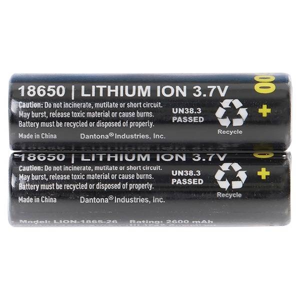 Ultralast 2600 Mah 18650 Retail Blister-Carded Batteries (2 Pack)