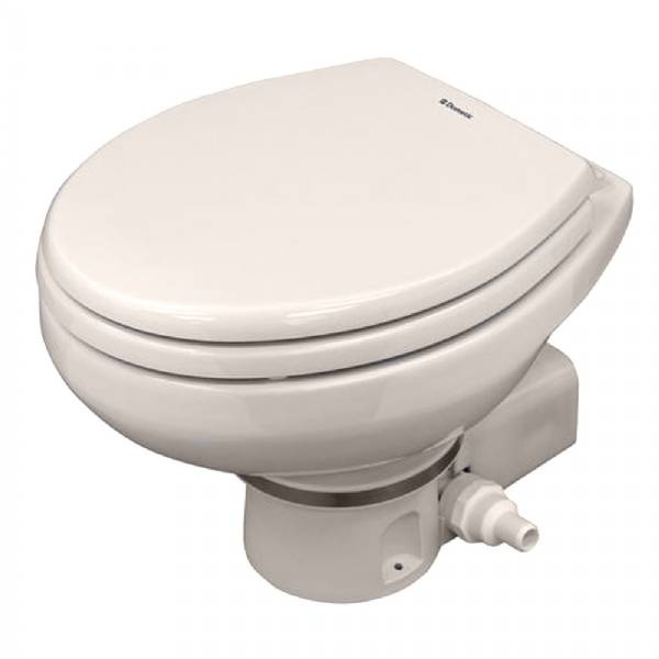 Dometic Masterflush 7160 Bone Electric Macerating Toilet W/Orbit Base
