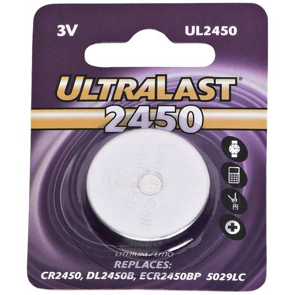 Ultralast Cr2450 Lithium Coin Cell Battery