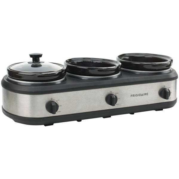 Frigidaire 420-Watt Triple Slow Cooker And Buffet Server With Three 2.5-q