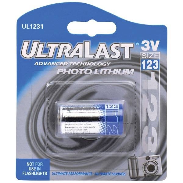 Ultralast 3-Volt Cr123a Lithium Photo Battery