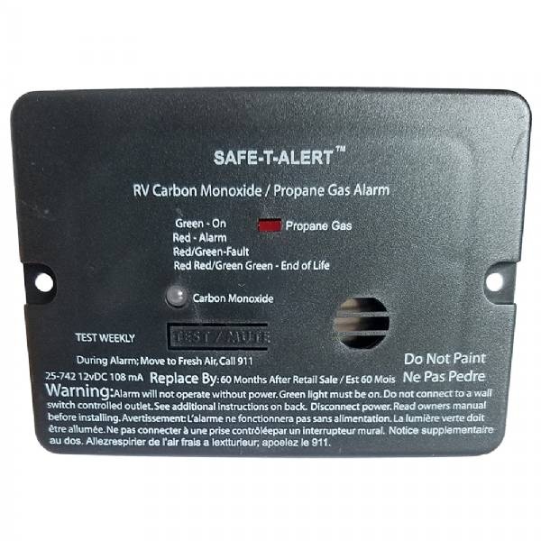 Safe-T-Alert Combo Carbon Monoxide Propane Alarm - Black