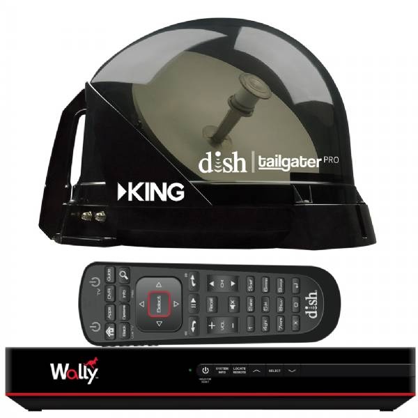 King Dish Tailgater Pro Premium Satellite Portable Tv Antenna W/Dis