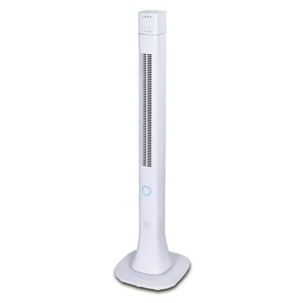 Optimus 48-Inch Pedestal Tower Fan With Remote, Led, And Bluetooth