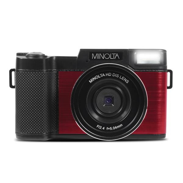 Minolta Mnd30 4X Digital Zoom 30 Mp/2.7K Quad Hd Digital Camera (Red)