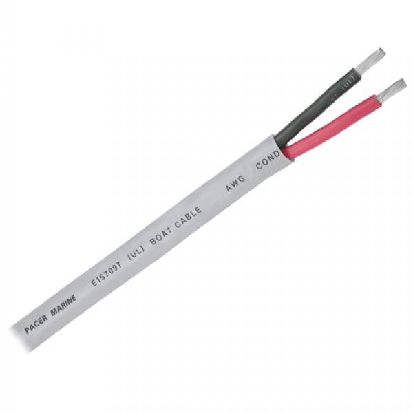 Pacer 12/2 Awg Round Cable - Black/Red - 100 Ft