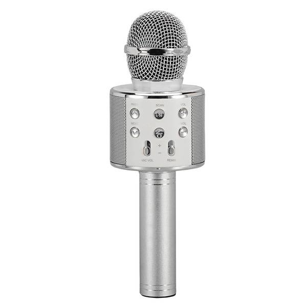 Supersonic Wireless Bluetooth Microphone With Built-In Hi-Fi Speaker (Sil
