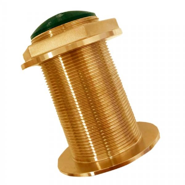 Si-Tex Bronze Low Profile Thru-Hull High-Frequency Chirp Transducer -