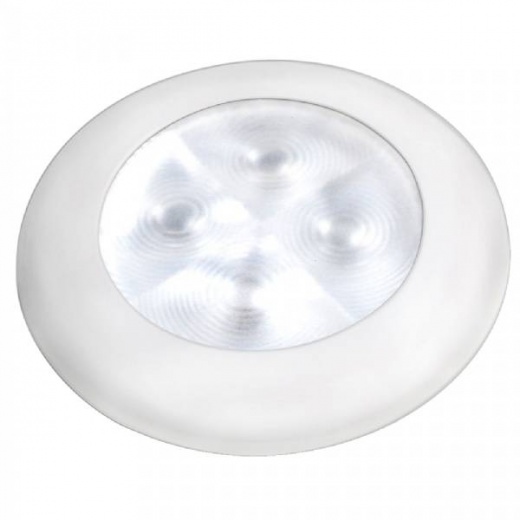 Hella Slim Line LED Enhanced Brightness Round Courtesy Lamp - White