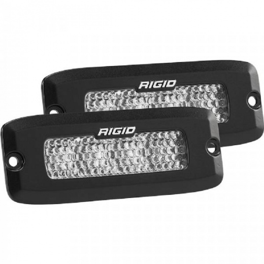 Rigid Sr-Q Series Pro Spot Diffused Led - Flush Mount - Pair - Black