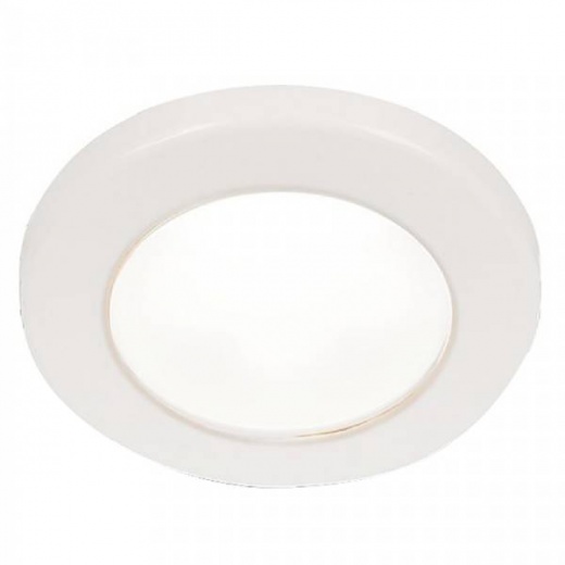 Hella EuroLED 75 3Inch Round Screw Mount Down Light - White Led - White