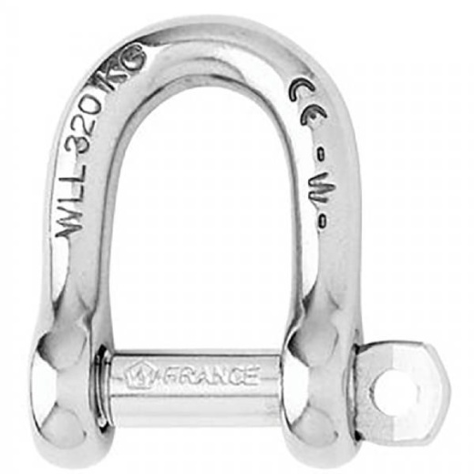 Wichard Not Self-Locking D Shackle - 14mm Diameter - 9/16 in