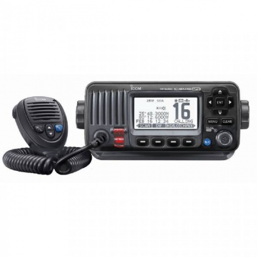 Icom M424G Fixed Mount VHF Radio with Built-in GPS - Black