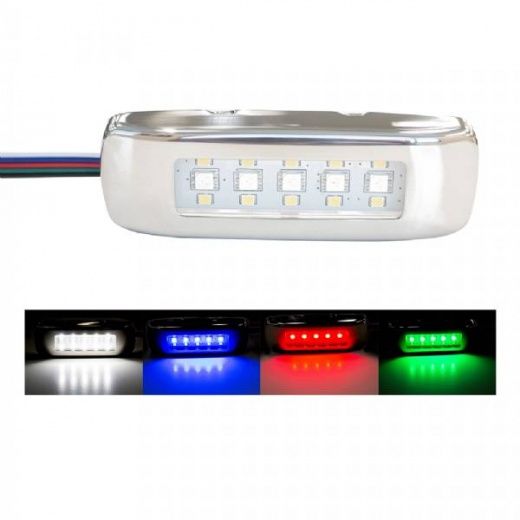 Innovative Lighting RGBW Tri-Lite with Stainless Steel Bezel