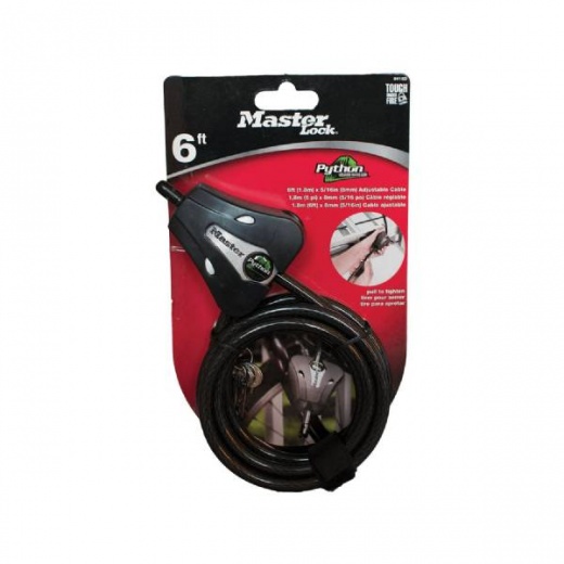 Covert 0.3125 in Master Lock Security Cable Black Case of 4