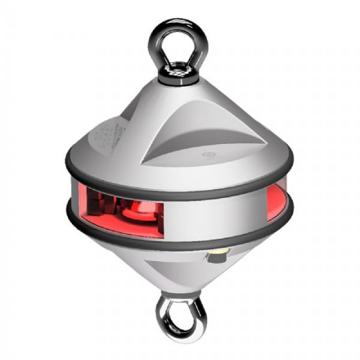 Lopolight Series 200-014 Hoist Light - 2Nm - Red - Silver Housing