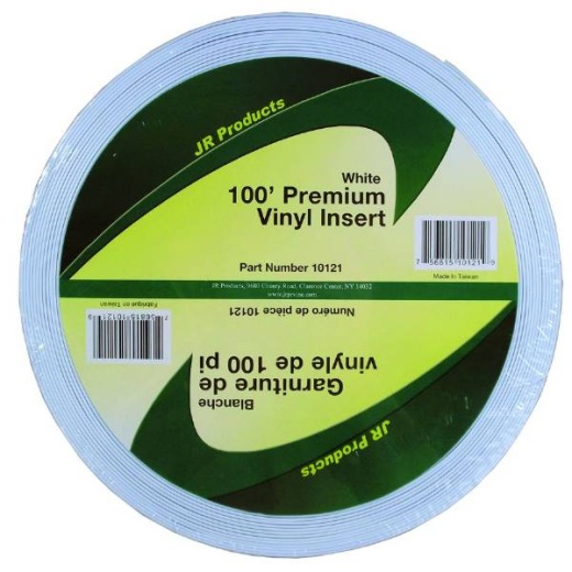 Jr Products 100 Vinyl I0ert Wht - Premium Vinyl Trim Molding
